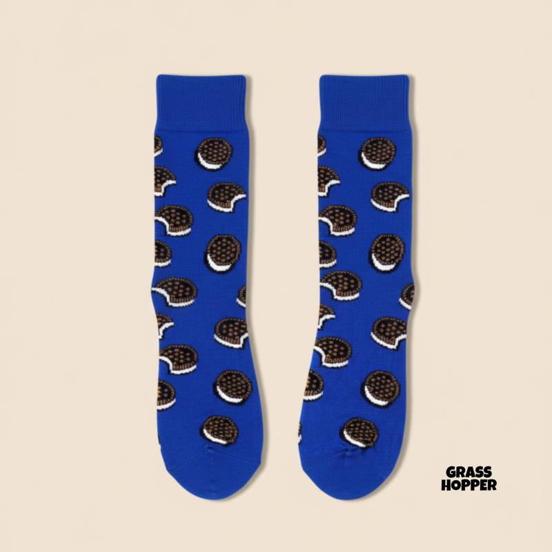 Keks Socken Oreo Biscuit Cookie Monster Vibes Foodie Lustige Geschenk Für Dessertliebhaber von GrasshopperWear