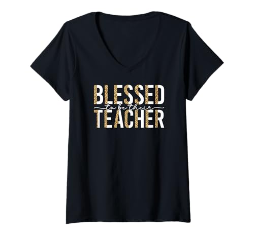 Damen Gesegnet, Ihr Lehrer zu Sein Positive Vibes T-Shirt mit V-Ausschnitt Damen Gesegnet, Ihr Lehrer zu Sein Positive Vibes T-Shirt mit V-Ausschnitt von Grateful Vibes Christian Faith Spiritual Gifts