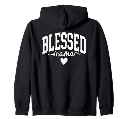 Gesegnete Mama, zu gesegnet, um gestresst zu Sein Positive Stimmung Kapuzenjacke von Grateful Vibes Christian Faith Spiritual Gifts