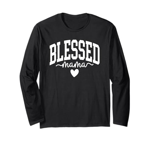 Gesegnete Mama, zu gesegnet, um gestresst zu Sein Positive Stimmung Langarmshirt von Grateful Vibes Christian Faith Spiritual Gifts
