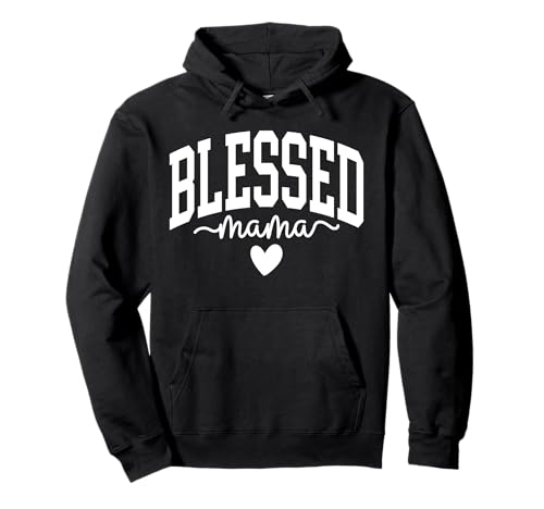 Gesegnete Mama, zu gesegnet, um gestresst zu Sein Positive Stimmung Pullover Hoodie von Grateful Vibes Christian Faith Spiritual Gifts