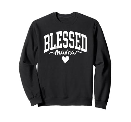 Gesegnete Mama, zu gesegnet, um gestresst zu Sein Positive Stimmung Sweatshirt von Grateful Vibes Christian Faith Spiritual Gifts
