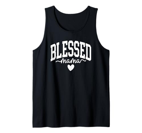 Gesegnete Mama, zu gesegnet, um gestresst zu Sein Positive Stimmung Tank Top von Grateful Vibes Christian Faith Spiritual Gifts