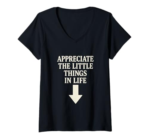 Damen Appreciate The Little Things In Life Inspirierendes T-Shirt mit V-Ausschnitt Damen Appreciate The Little Things In Life Inspirierendes T-Shirt mit V-Ausschnitt von Gratitude Mindfulness Appreciate The Little Things