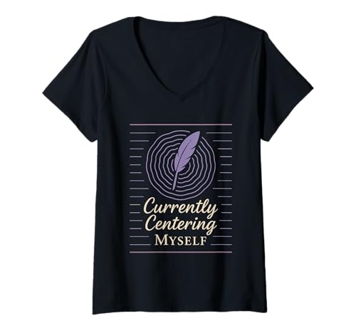 Damen Achtsamkeitsjournaling Selbstfürsorge Mentale Wellness-Therapie T-Shirt mit V-Ausschnitt Damen Achtsamkeitsjournaling Selbstfürsorge Mentale Wellness-Therapie T-Shirt mit V-Ausschnitt von Gratitude Practice Journal Lover Emotional Gift