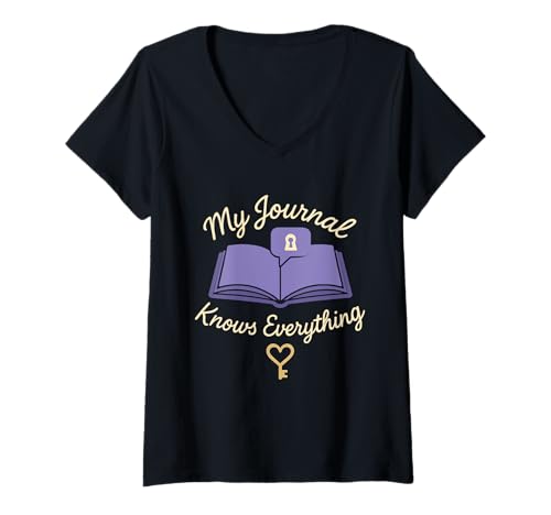 Damen Achtsamkeitsjournaling Selbstfürsorge Mentale Wellness-Therapie T-Shirt mit V-Ausschnitt von Gratitude Practice Journal Lover Emotional Gift