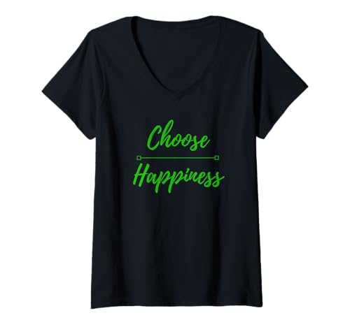 Damen Wähle Glück Motivierende Positivität Verbreite Gute Laune T-Shirt mit V-Ausschnitt Damen Wähle Glück Motivierende Positivität Verbreite Gute Laune T-Shirt mit V-Ausschnitt von GratitudeGains Self Love & Individuality Designs
