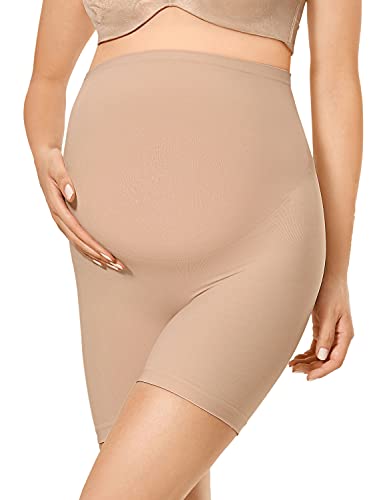 Gratlin Damen Seamless Umstands Schwangerschaft Unterhose Shorts Cashew M von Gratlin