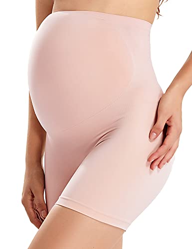 Gratlin Damen Seamless Umstands Schwangerschaft Unterhose Shorts Nacktes Rosa XL von Gratlin