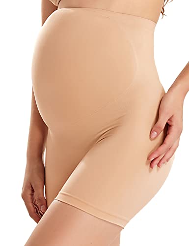 Gratlin Damen Seamless Umstands Schwangerschaft Unterhose Shorts Warmes Beige L von Gratlin