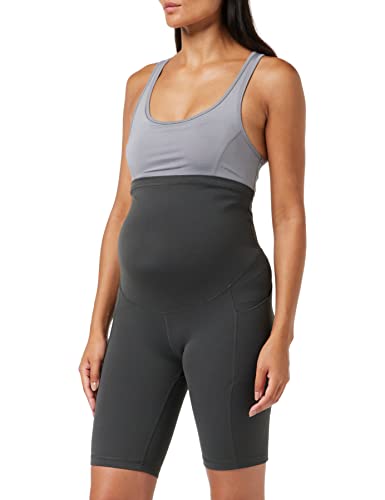 Gratlin Damen Umstandsshorts über dem Bauch Yoga Schwangerschaft Kurze Hose mit Taschen Olivgrün 38 von Gratlin