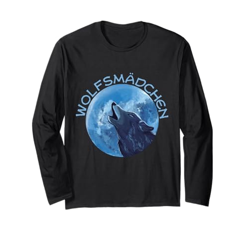 Wolfsmädchen Vollmond Heuldender Wolf Girl Frau Langarmshirt Wolfsmädchen Vollmond Heuldender Wolf Girl Frau Langarmshirt von Graue Wölfe heulen in der Vollmondnacht