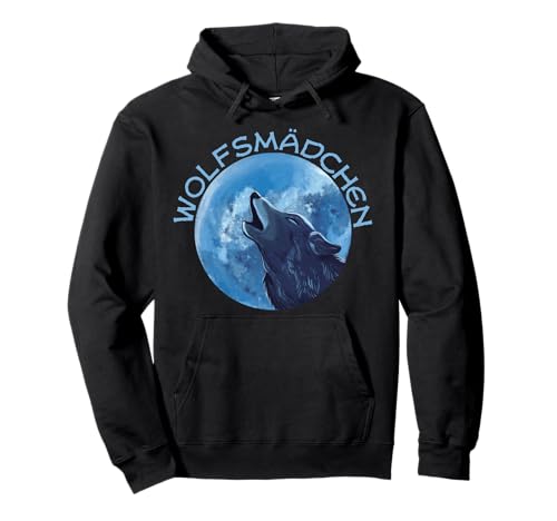 Wolfsmädchen Vollmond Heuldender Wolf Girl Frau Pullover Hoodie Wolfsmädchen Vollmond Heuldender Wolf Girl Frau Pullover Hoodie von Graue Wölfe heulen in der Vollmondnacht
