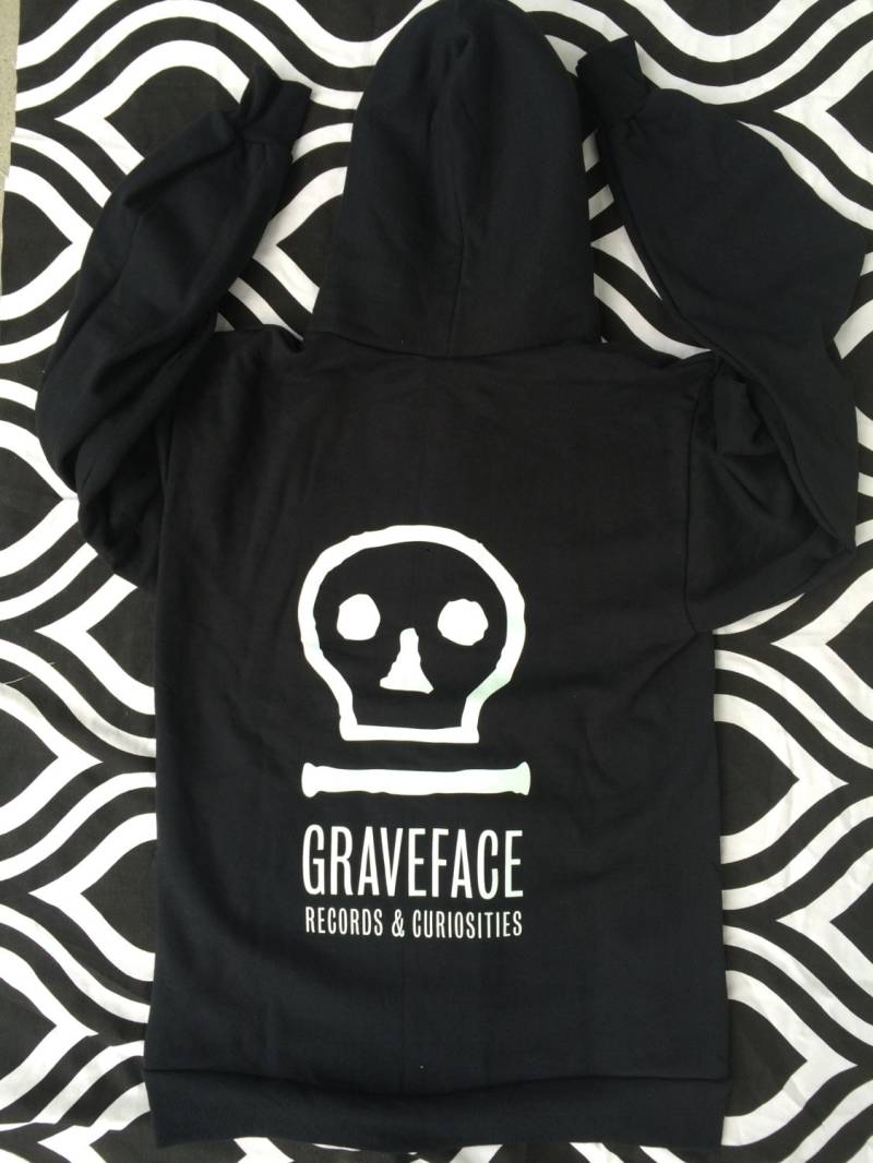 Graveface Records Glow in The Dark Zip-Up Hoodie von Graveface