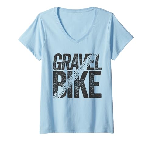 Damen Gravel Bike Cyclocross Gelände Fahrrad Rennrad Radsport T-Shirt mit V-Ausschnitt Damen Gravel Bike Cyclocross Gelände Fahrrad Rennrad Radsport T-Shirt mit V-Ausschnitt von Gravel Bike & Cyclocross Collection