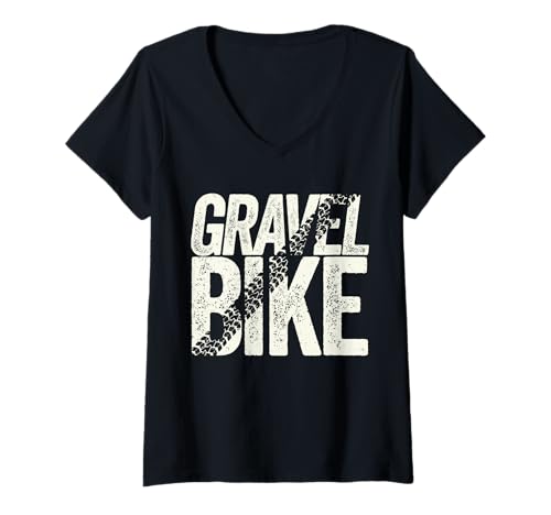 Damen Gravel Bike Cyclocross Gelände Fahrrad Rennrad Radsport T-Shirt mit V-Ausschnitt Damen Gravel Bike Cyclocross Gelände Fahrrad Rennrad Radsport T-Shirt mit V-Ausschnitt von Gravel Bike & Cyclocross Collection