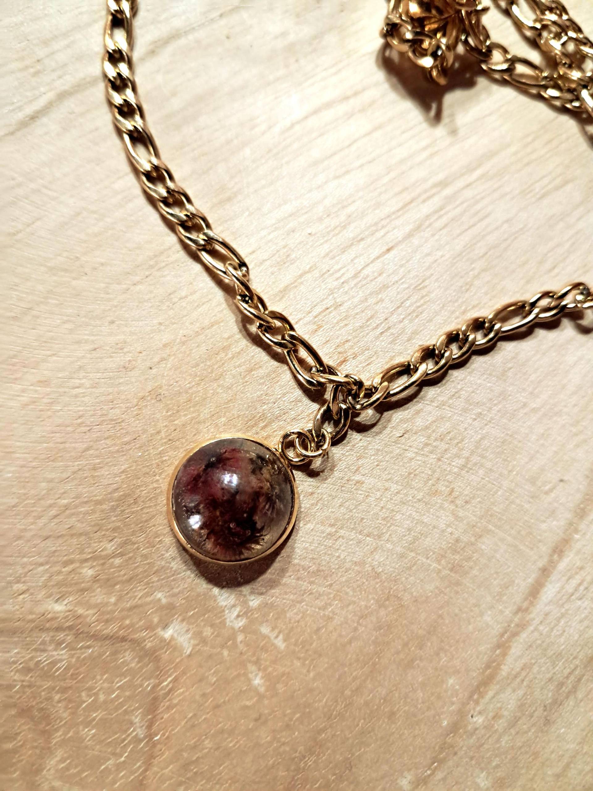 Pilz Halskette Naturschmuck, Handgemacht, Kette & Anhänger; Natur Naturmaterial, Geschenkidee Naturfreund Wald Outdoor, Golden Edel Beauty von GravesArts