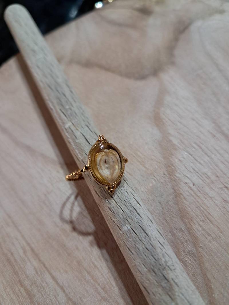 Ring, Handgemacht; Größenverstellbar; Frühling, Blume, Geschenk Für Naturfreund Naturliebhaber; Natur Outdoor Schmuck Blüte Samen Saat Wiese von GravesArts