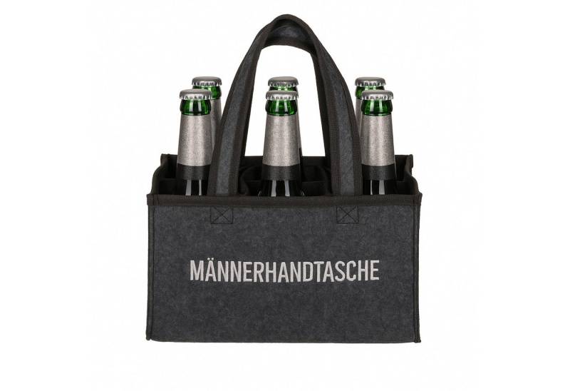 Gravidus Tragetasche Flaschentasche Grau Filz 6 Fächer Männerhandtasche Tragetasche von Gravidus