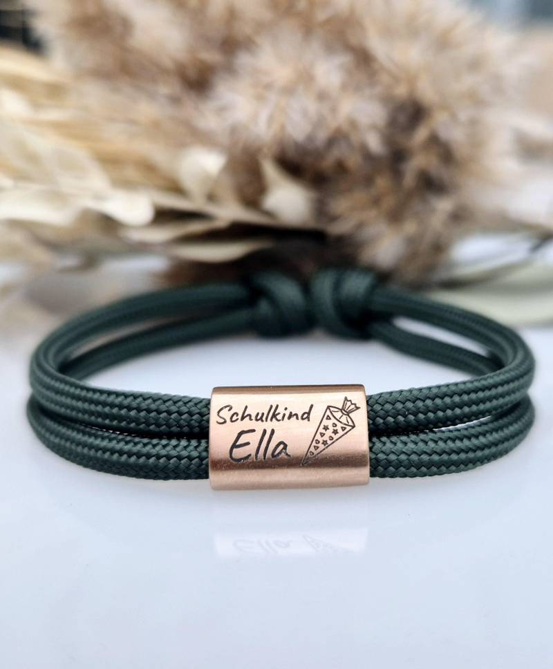 Schulkind Geschenk, 2025, Schulkind, Personalisiertes Schmuck, Schultüte, Schuleinführung, Gravur Armband Einschulung von GravurGass