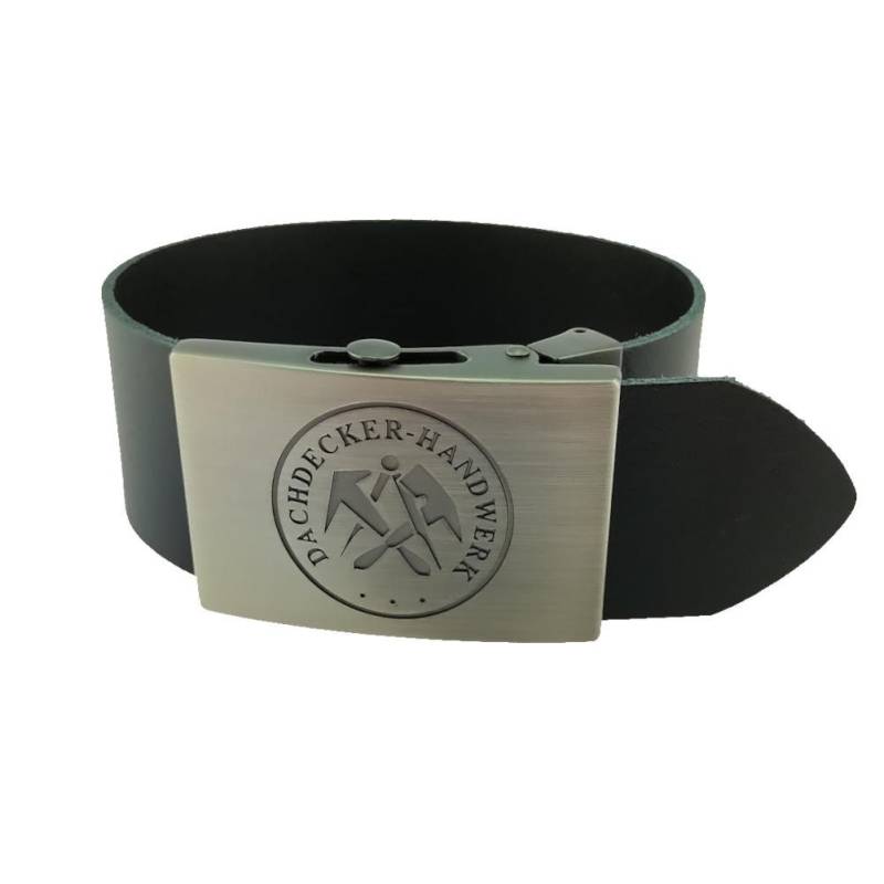 Hosengürtel Dachdecker Handwerk Und Zunft - Schwarz Leder Oder Textil Einheitslänge Kürzbar von GravurManufakturBerl