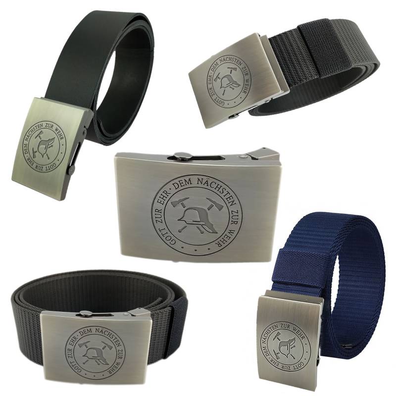 Hosengürtel Feuerwehr Gott Zur Ehr Dem Nächsten Wehr - 4 cm Breit Einheitslänge Kürzbar Hosengürtel Feuerwehr Gott Zur Ehr Dem Nächsten Wehr - 4 cm Breit Einheitslänge Kürzbar von GravurManufakturBerl