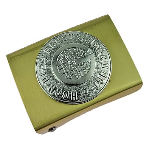 GravurManufakturBerlin Koppelschloss Gerüstbauer Handwerk Zunftzeichen Meister Koppelschloss (Golden-Silbern) von GravurManufakturBerlin