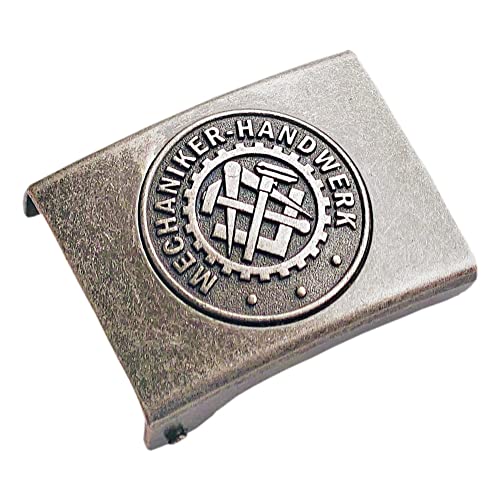 GravurManufakturBerlin Koppelschnalle Mechaniker Handwerk Zunftzeichen Meister, Meisterschüler, Geselle, Lehrling, Alt-Meister Koppelschloss (Vintage) von GravurManufakturBerlin