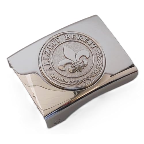 GravurManufakturBerlin Koppelschloss Pfadfinder Zunftzeichen Lilie Allzeit Bereit (Silbern) von GravurManufakturBerlin