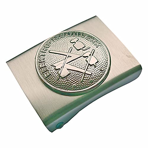 GravurManufakturBerlin Koppelschnalle Elektro Elektriker Handwerk Zunftzeichen Lehrling Azubi Koppelschloss (Silbern) von GravurManufakturBerlin