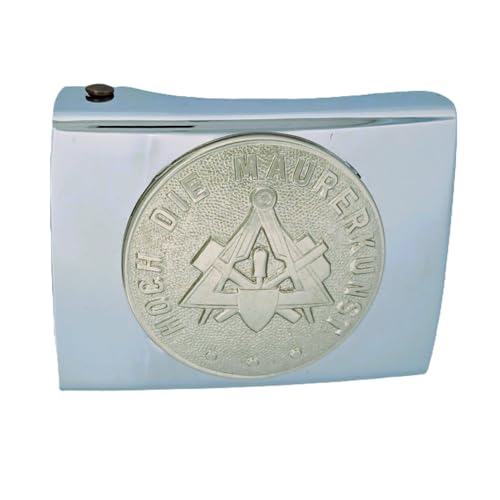 GravurManufakturBerlin Koppelschnalle Maurer Handwerk Zunftzeichen Lehrling Azubi Koppelschloss (Silbern) von GravurManufakturBerlin