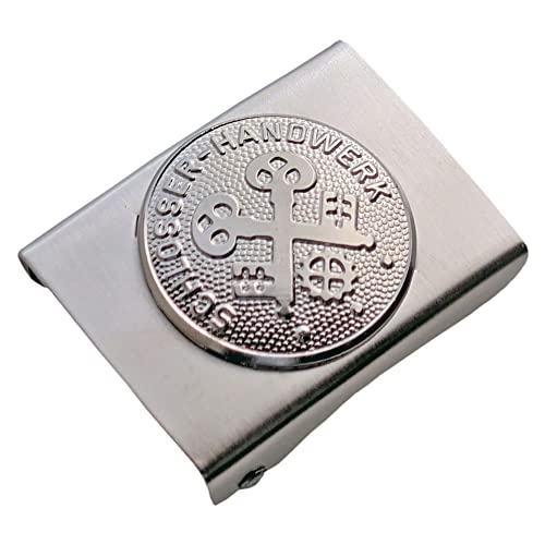 GravurManufakturBerlin Koppelschnalle Schlosser Handwerk Zunftzeichen Lehrling Azubi Koppelschloss (Silbern) von GravurManufakturBerlin