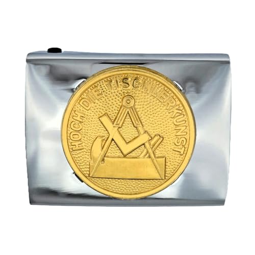 GravurManufakturBerlin Koppelschnalle Tischler Handwerk Zunftzeichen Geselle Koppelschloss (Silbern-Golden) von GravurManufakturBerlin