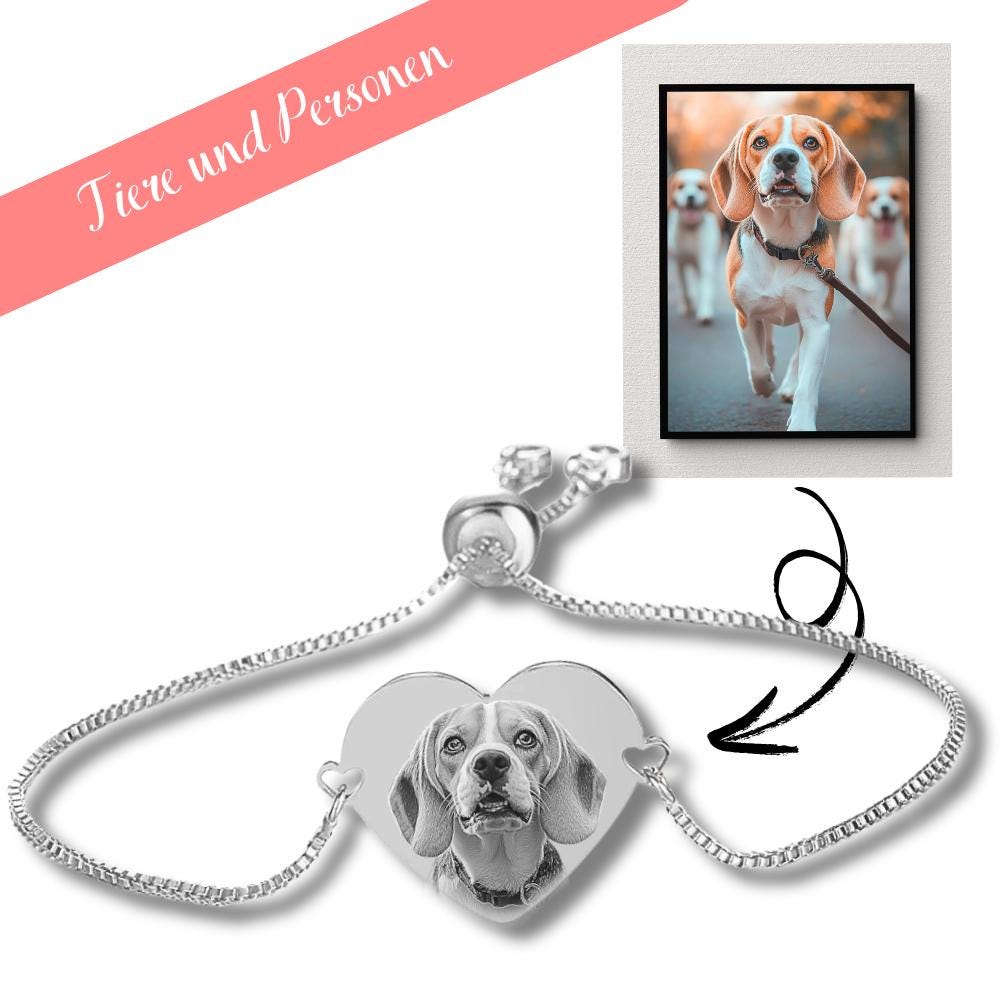 Personalisiertes Armband Mit Bildgravur | Personalisierter Schmuck Fotogeschenk Perfektes Geschenk Fotogravur Detailgetreue Gravur Personalisiertes Armband Mit Bildgravur | Personalisierter Schmuck Fotogeschenk Perfektes Geschenk Fotogravur Detailgetreue Gravur von GravurMomente