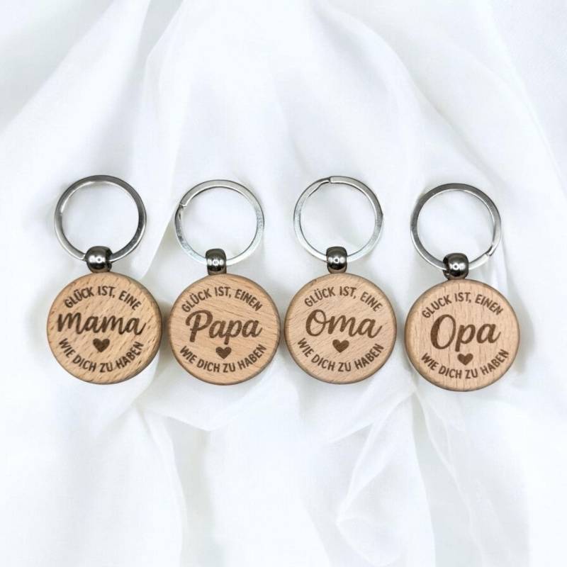 Schlüsselanhänger Aus Holz Mit Gravur, Beste Mama, Bester Papa, Oma, Bester Opa, Personalisiert, Geschenkidee von GravurStubeDesign