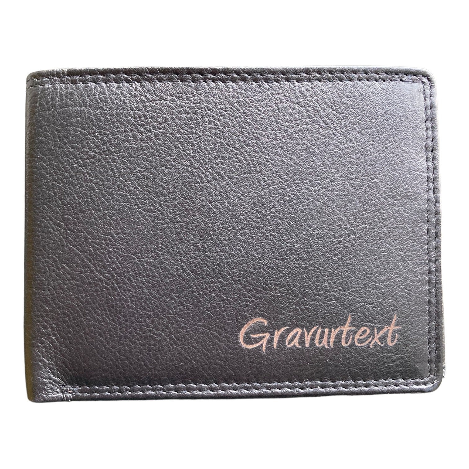 Geldbörse Im Querformat in Schwarz Mit Gravur Auf Dem Leder, Personalisiertes Portmonnaie Geldbörse Im Querformat in Schwarz Mit Gravur Auf Dem Leder, Personalisiertes Portmonnaie von GravurVerschenkenDe