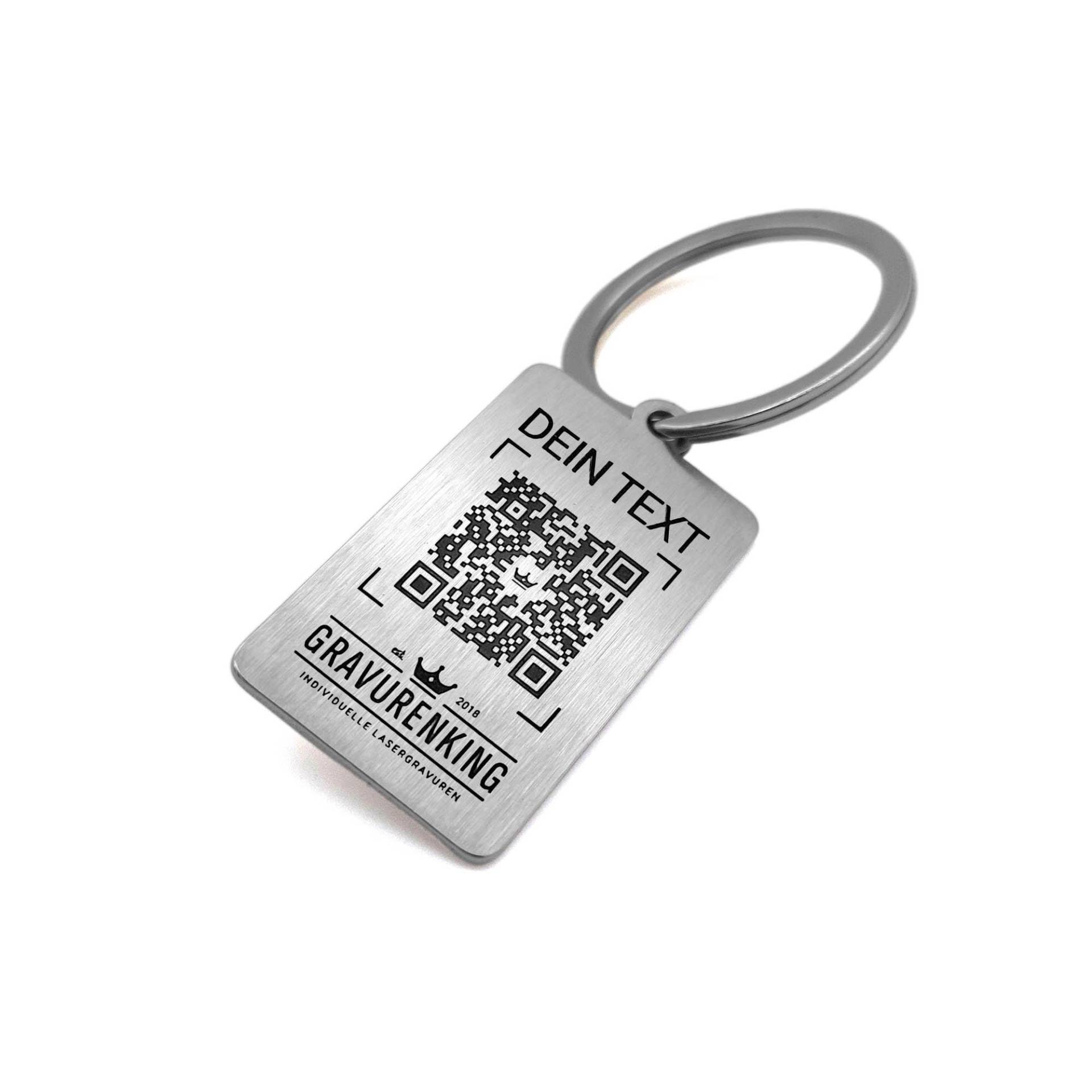 Edelstahl-Schlüsselanhänger Mit Qr-Code - Anhänger Individuell Gestalten Edelstahl-Schlüsselanhänger Mit Qr-Code - Anhänger Individuell Gestalten von GravurenKing