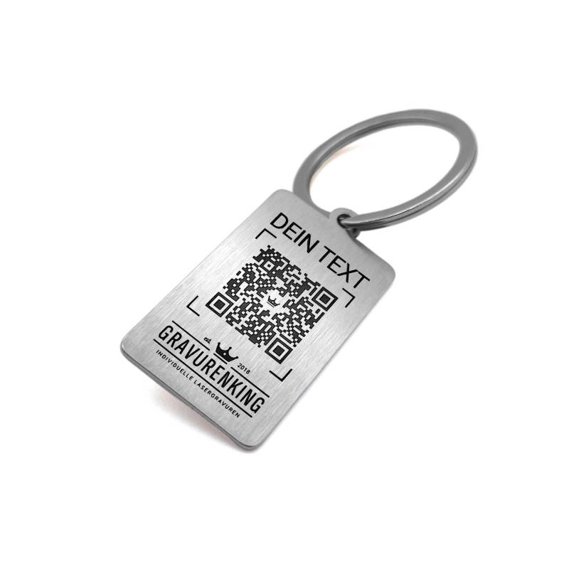 Edelstahl-Schlüsselanhänger Mit Qr-Code - Anhänger Individuell Gestalten Edelstahl-Schlüsselanhänger Mit Qr-Code - Anhänger Individuell Gestalten von GravurenKing
