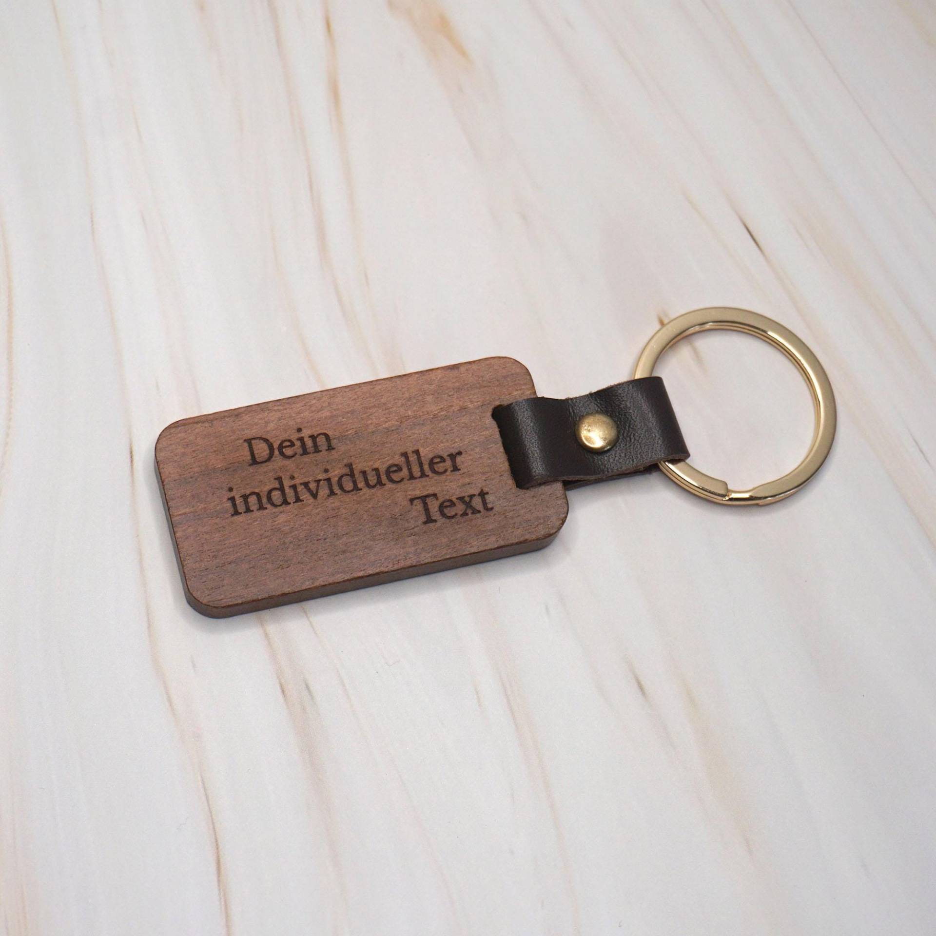 Nussbaum Schlüsselanhänger Mit Persönlicher Gravur - Holz Anhänger Nussbaum Schlüsselanhänger Mit Persönlicher Gravur - Holz Anhänger von GravurenKing