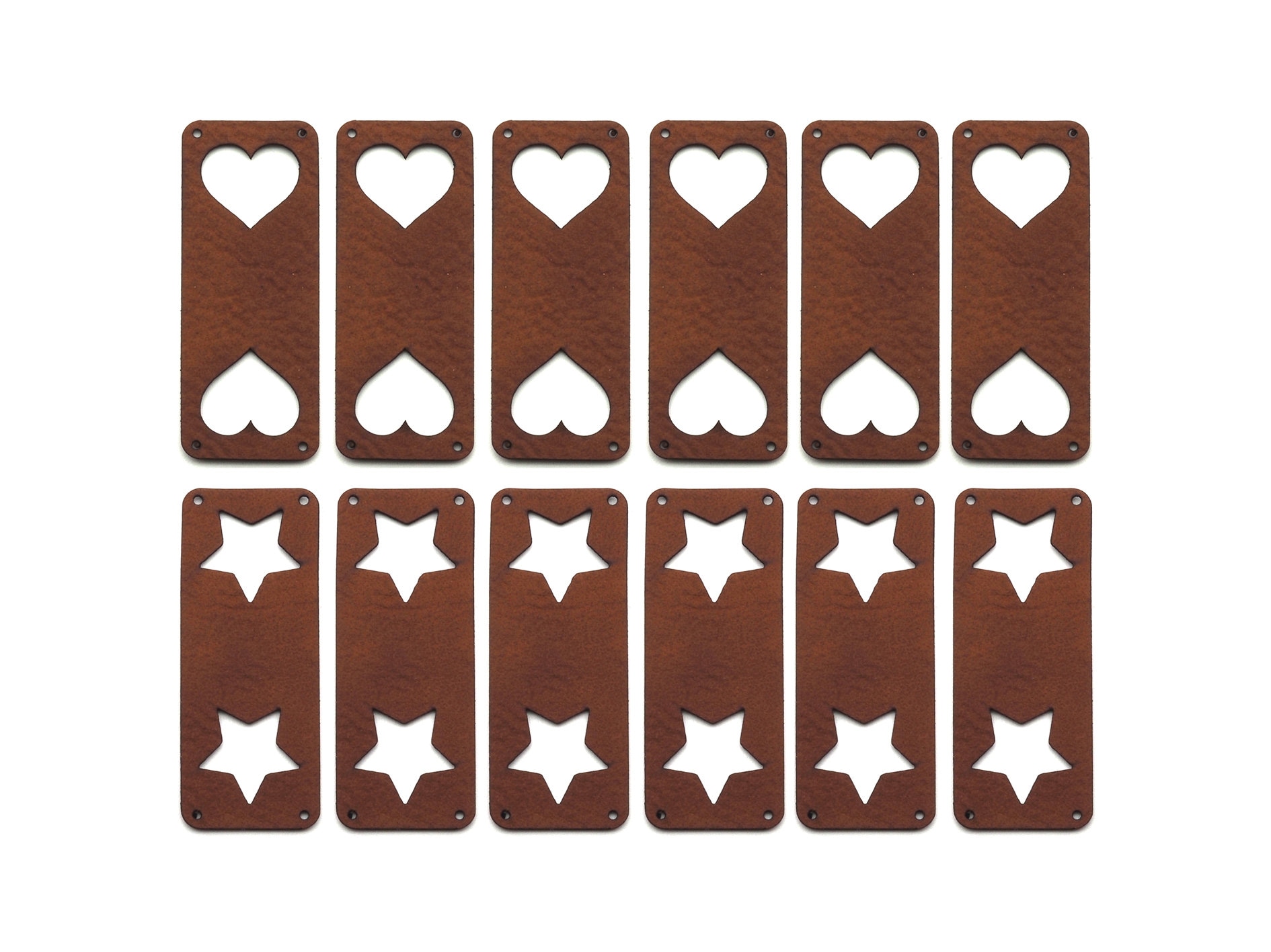 12Er-Set Kunstleder-Labels | Herz & Stern Aufnäher Für Kleidung, Taschen, Accessoires Und Diy-Nähprojekte Personalisierung Kreativität 12Er-Set Kunstleder-Labels | Herz & Stern Aufnäher Für Kleidung, Taschen, Accessoires Und Diy-Nähprojekte Personalisierung Kreativität von Gravurheim