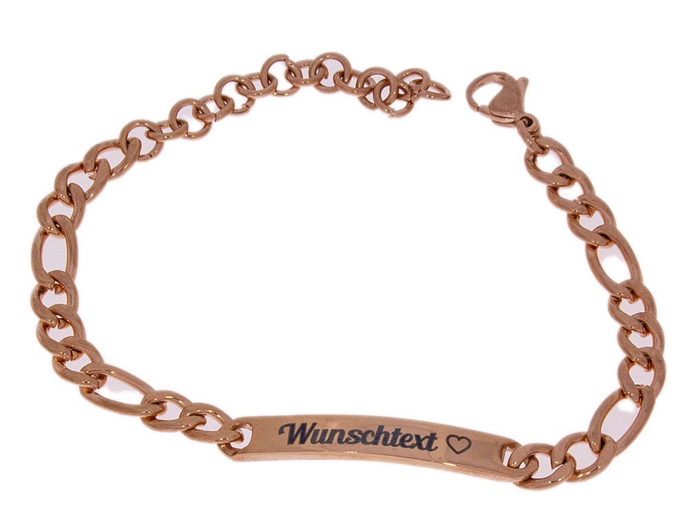 Armband Edelstahl Farbe Rosegold Mit Gravur Armband Edelstahl Farbe Rosegold Mit Gravur von Gravurspezialist