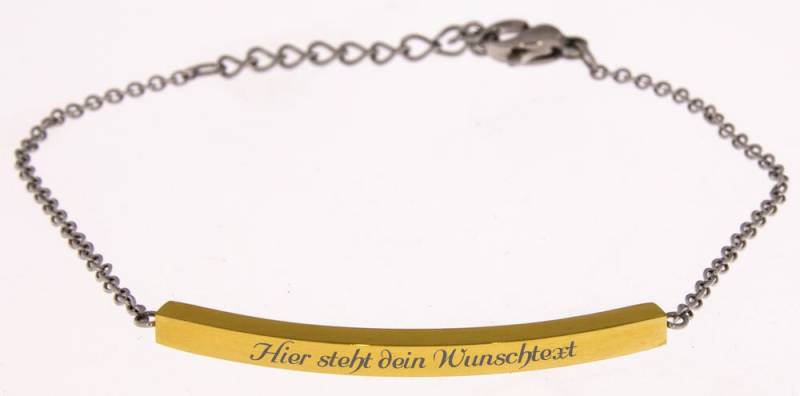Armband Edelstahl Farbe Silber Gold Mit Gravur Armband Edelstahl Farbe Silber Gold Mit Gravur von Gravurspezialist