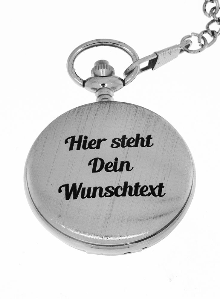 Taschenuhr Silberfarben Mit Persönlicher Gravur Taschenuhr Silberfarben Mit Persönlicher Gravur von Gravurspezialist