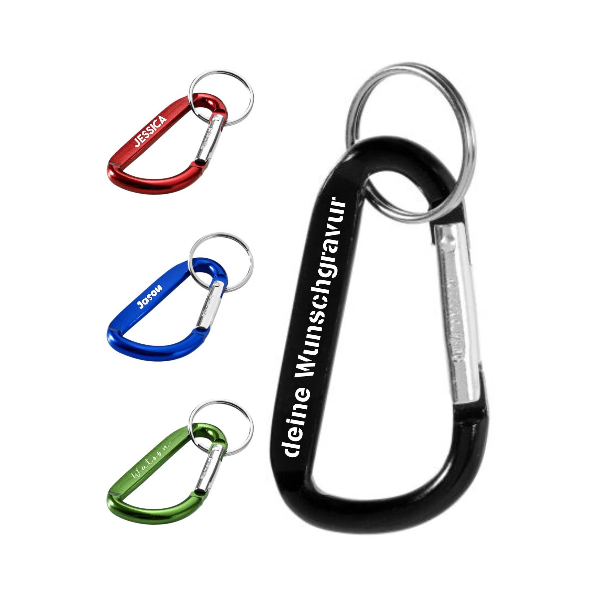 Karabiner Graviert Mit Schlüsselanhänger Karabiner Graviert Mit Schlüsselanhänger von Gravurstuff