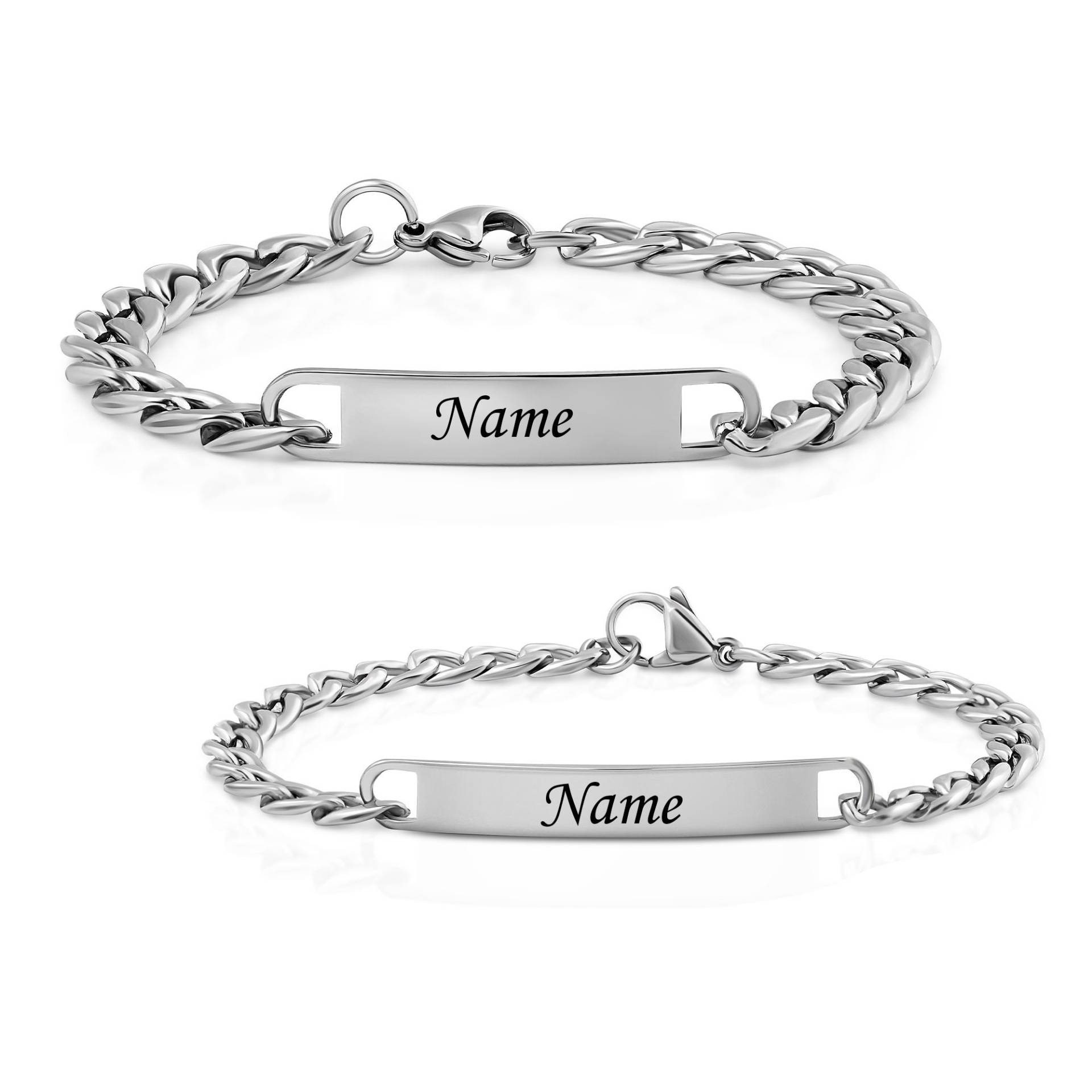 Partnerarmbänder Mit Gravur - Personalisierte Armbänder Armband Freundschaftsarmband Personalisierbares Partnerarmband Partnerarmbänder Mit Gravur - Personalisierte Armbänder Armband Freundschaftsarmband Personalisierbares Partnerarmband von Gravurtastisch