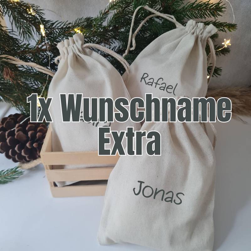 Wunschname Als Extra - Personalisierung Für Adventskalender-Beutel von GrazDesign