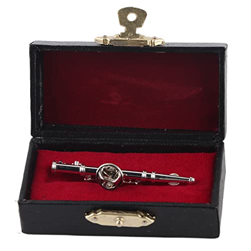 Flötenbrosche, modische Anstecknadel mit Etui, Brosche in Form eines Musikinstruments für die Sammlung (Silber) von Grcfumo