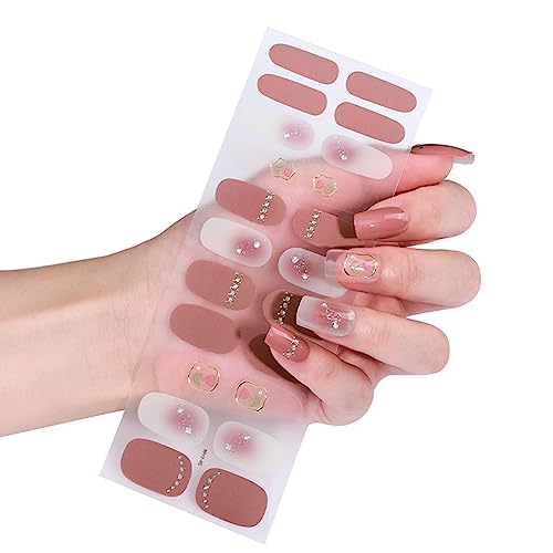 22 selbstklebende Wraps Gel-Nagellack-Streifen, volle Wraps, Nagellack-Aufkleber, Gel-Streifen, Gel-Aufkleber von Greabuy