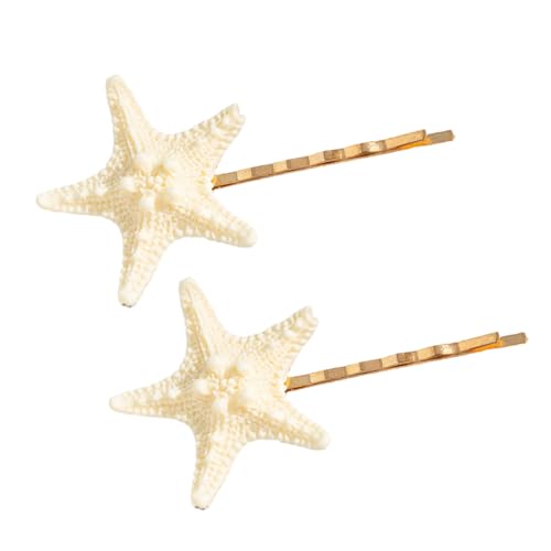 Greabuy 1 Paar sternförmige Haarspangen, Haarschmuck für Damen und Mädchen, Harz-Haarnadeln mit Metallverschluss von Greabuy