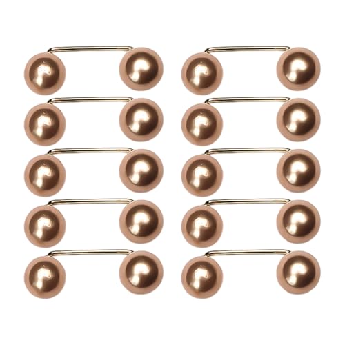 Greabuy 10 elegante Doppelperlen-Broschen für modische Kleidung Fixierung für versch, Dimension3.10.9cm/1.220.35in, Kunstperlen von Greabuy